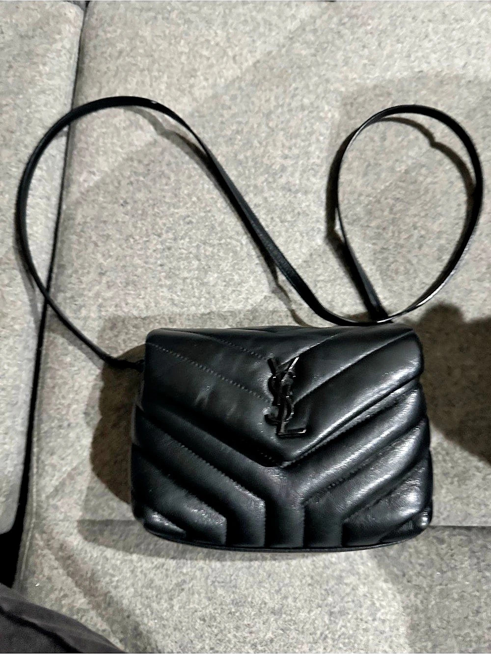 Saint Laurent Toy Loulou Crossbody Bag in Matelassé Calfskin Toy Shoulder Bag in